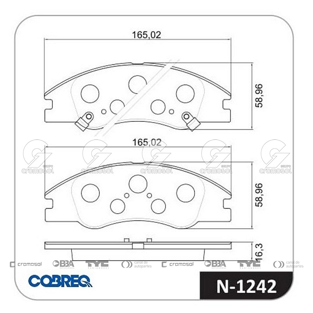 Pastilla de freno para Kia Cerato F1