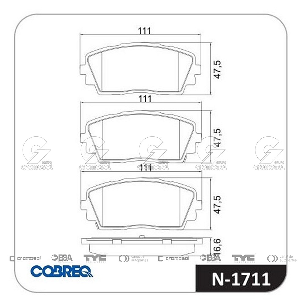 Pastilla de freno para Kia Picanto F2
