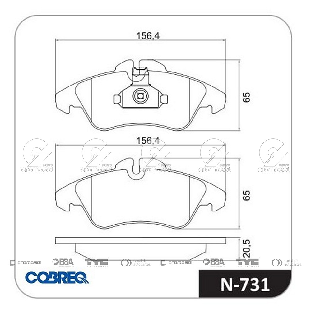 Pastilla de freno para Mercedes Benz Sprinter 02-05