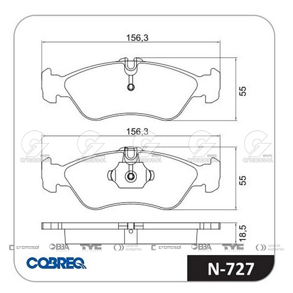 Pastilla de freno para Mercedes Benz Sprinter 02-05
