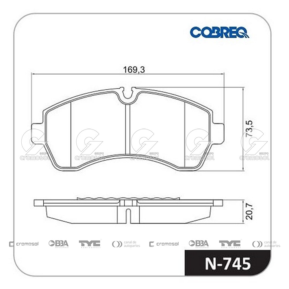 Pastilla de freno para Mercedes Benz Sprinter 12-13