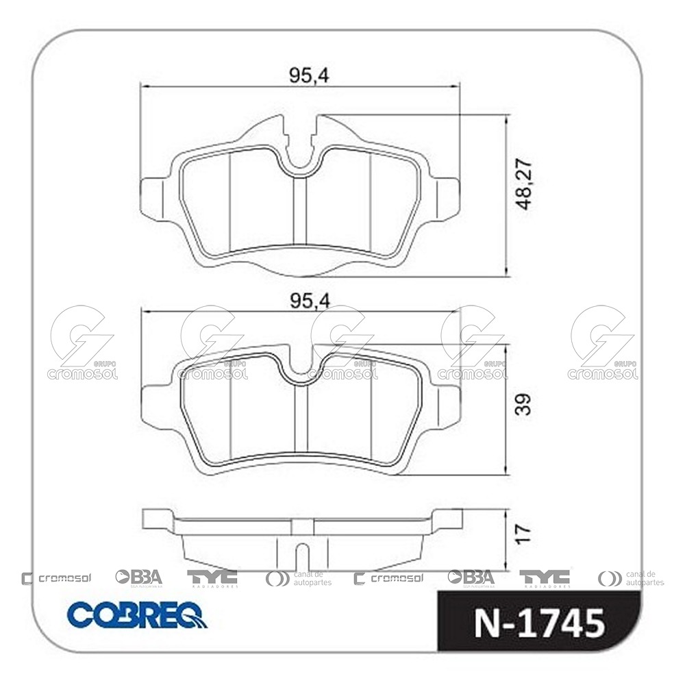 Pastilla de freno para Mini Cooper