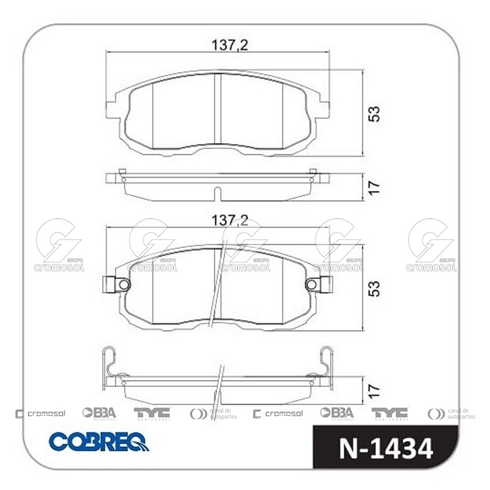 Pastilla de freno para Nissan 350Z