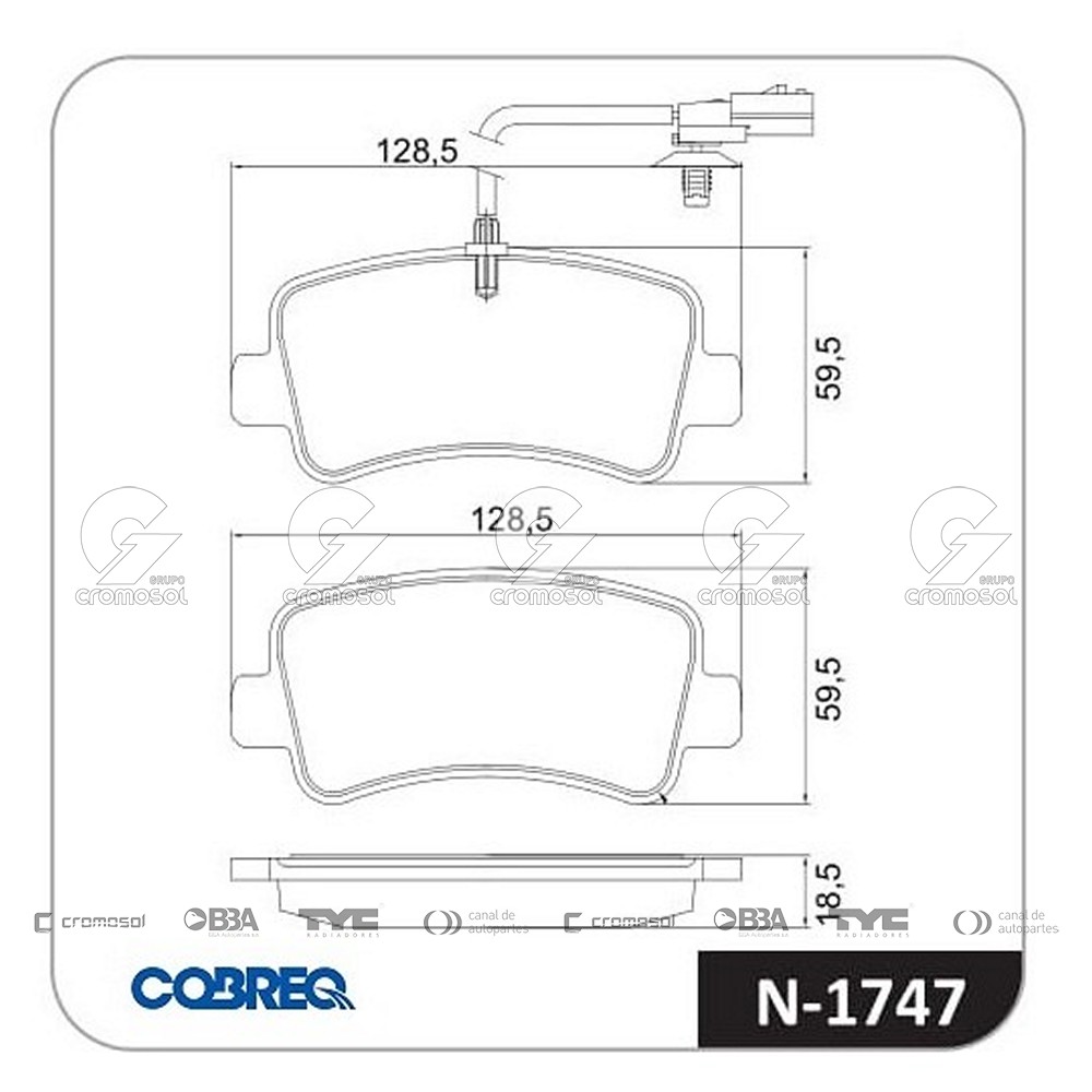 Pastilla de freno para Renault Master F3 13-19