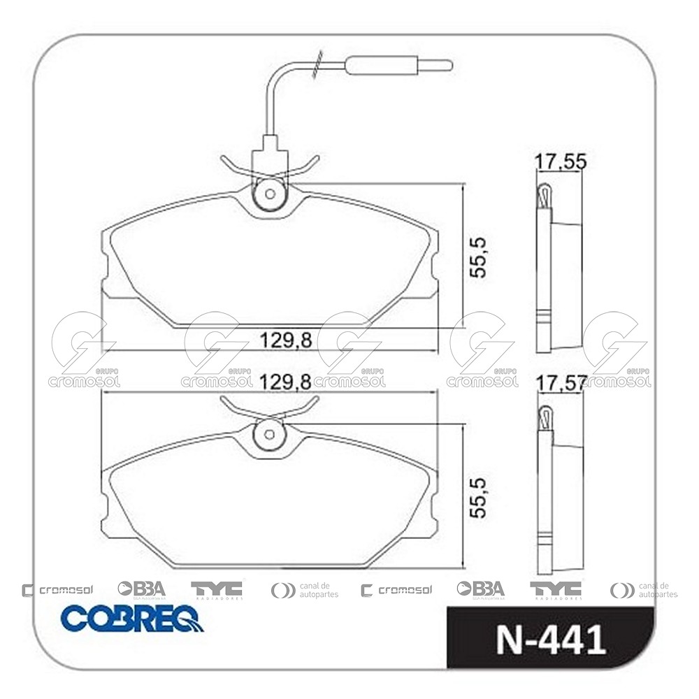 Pastilla de freno para Renault 19 F1 91-92