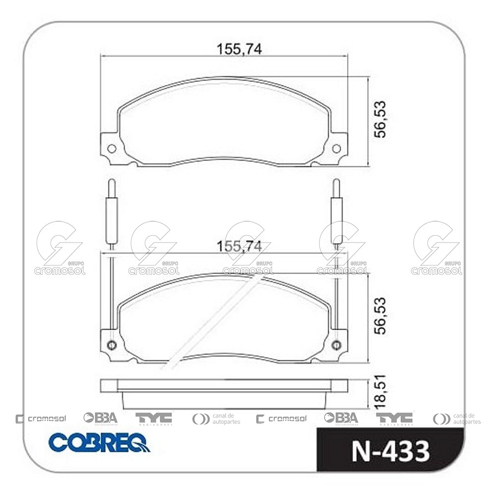Pastilla de freno para Renault Trafic F1 88-92