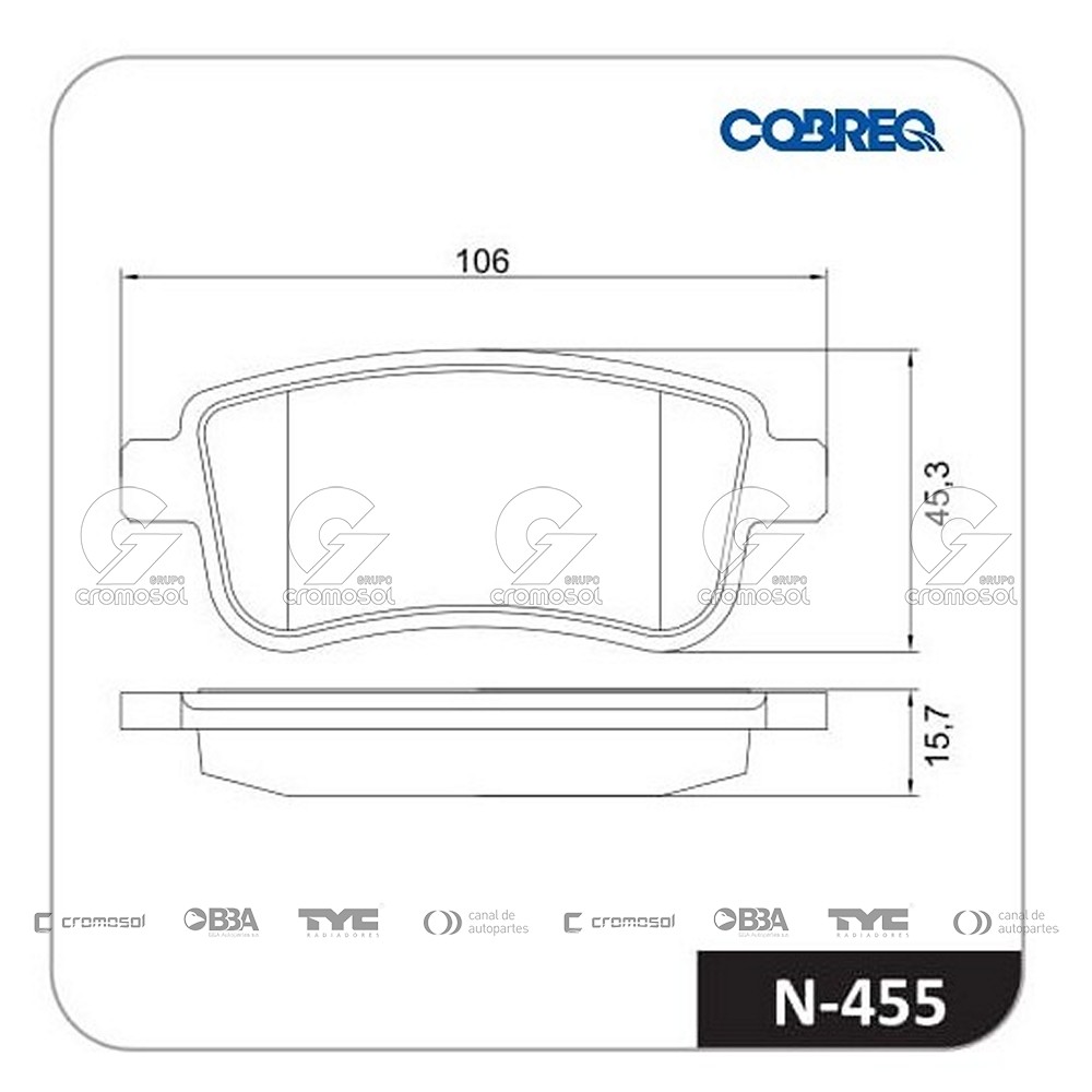 Pastilla de freno para Renault Fluence F1 10-13