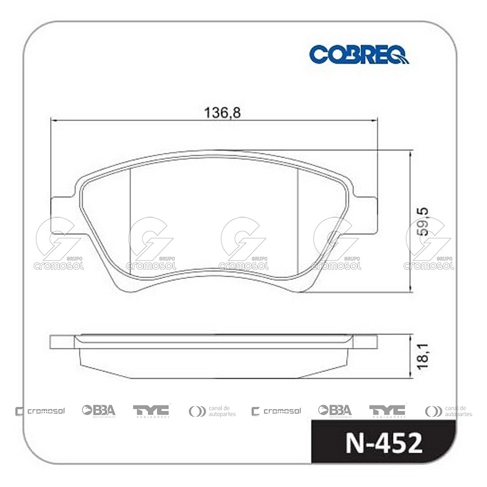 Pastilla de freno para Renault Megane II 05-10