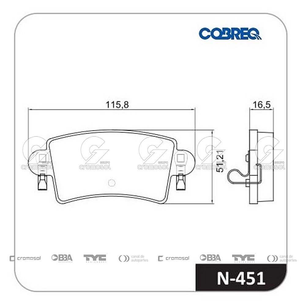 Pastilla de freno para Renault Master F1 97-09