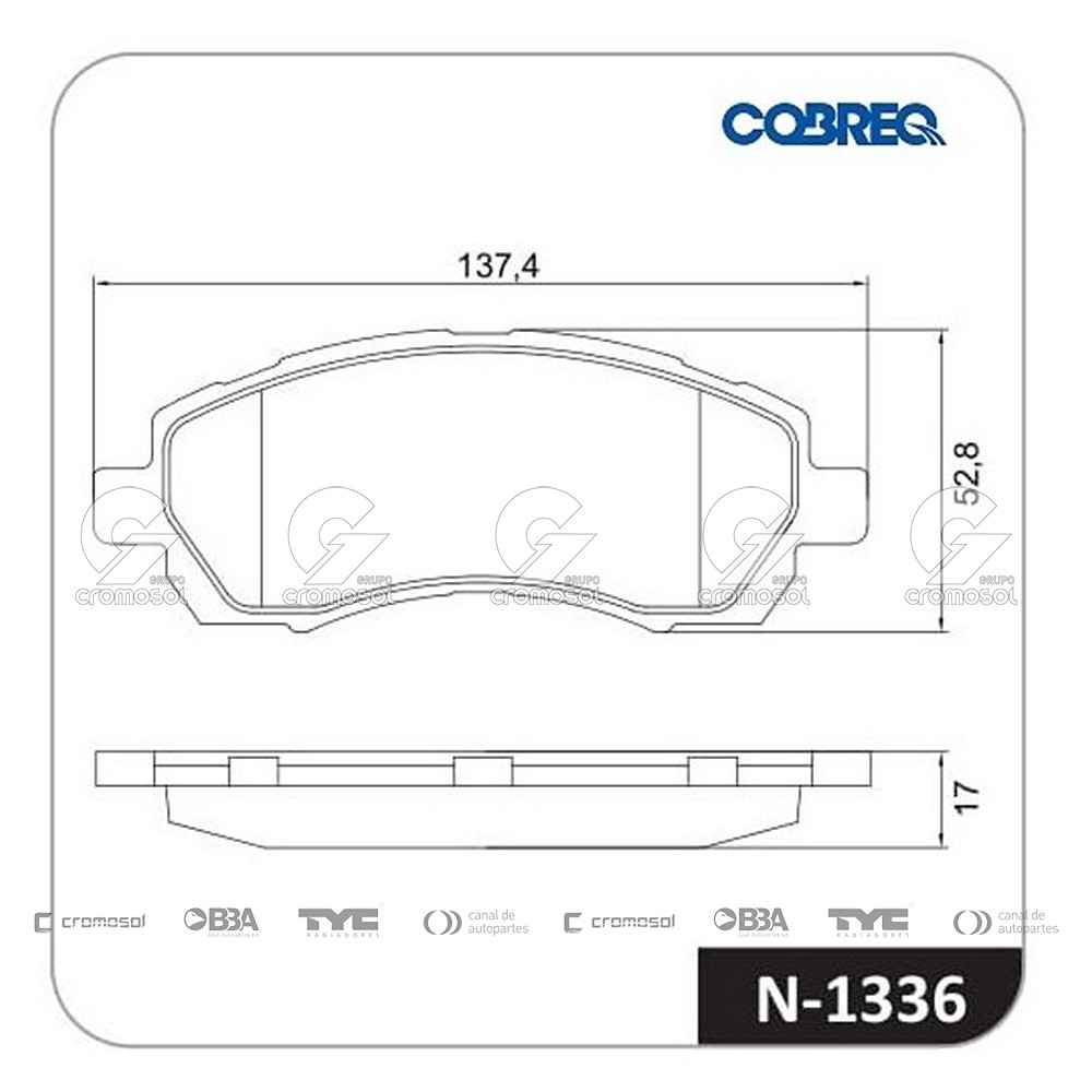 Pastilla de freno para Subaru Impreza 93-97