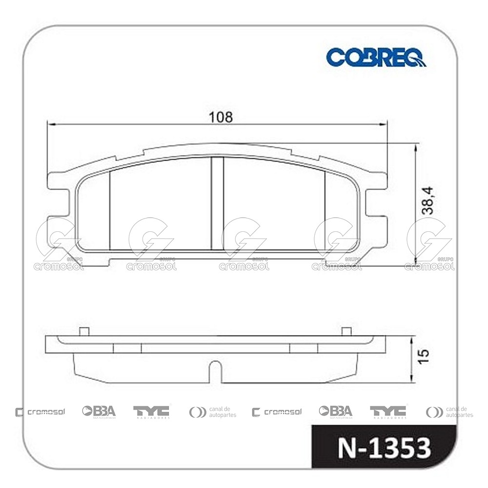 Pastilla de freno para Subaru Impreza