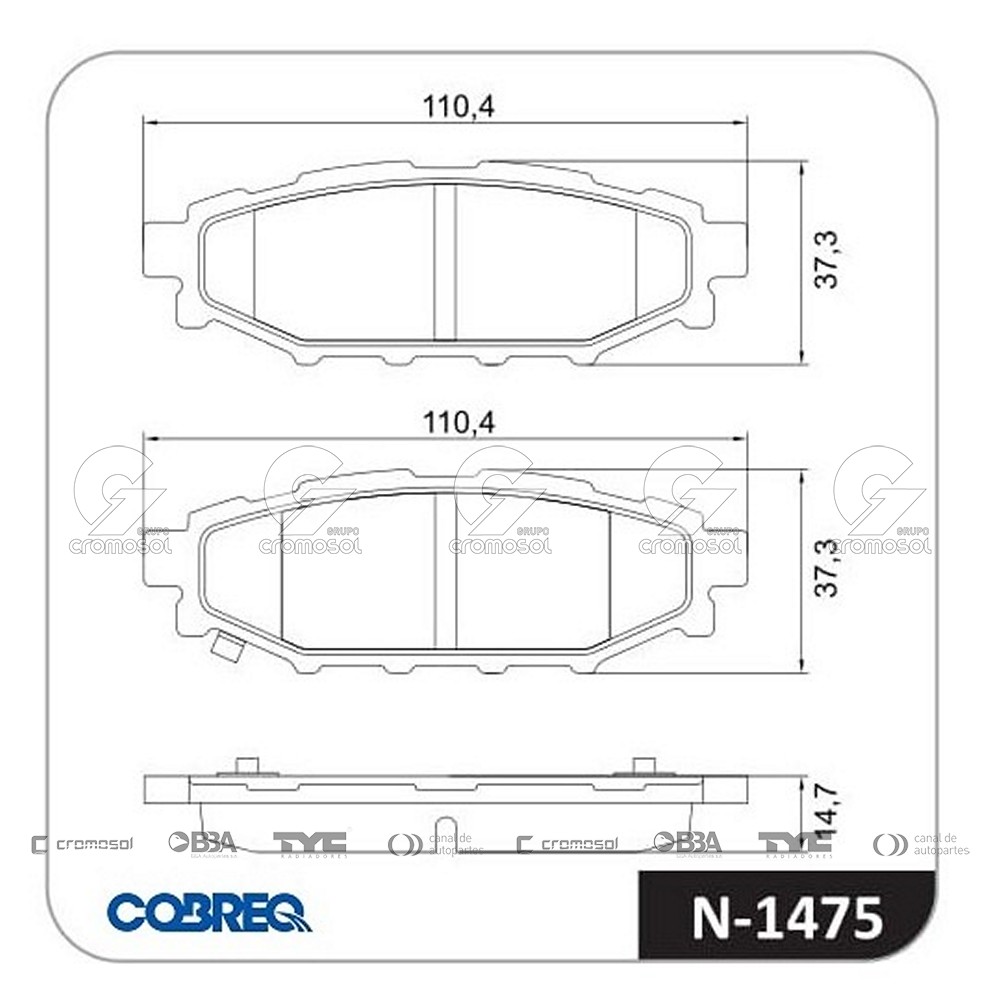 Pastilla de freno para Subaru Forester