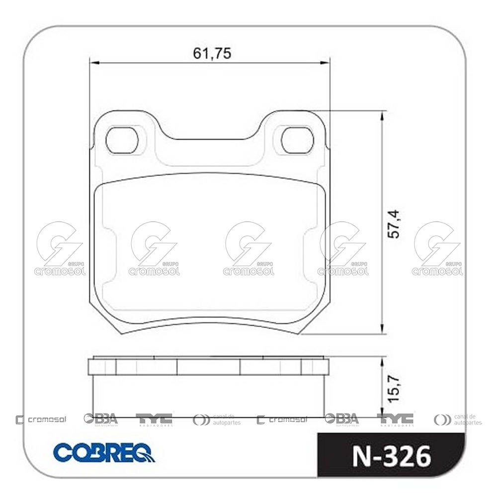 Pastilla de freno para Chevrolet Vectra F1 94-95