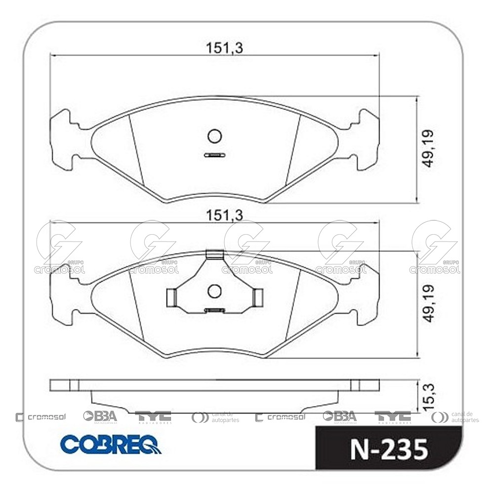 Pastilla de freno para Volkswagen Gol Country G3 99-05