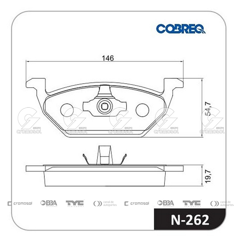 Pastilla de freno para Audi A3 02-04