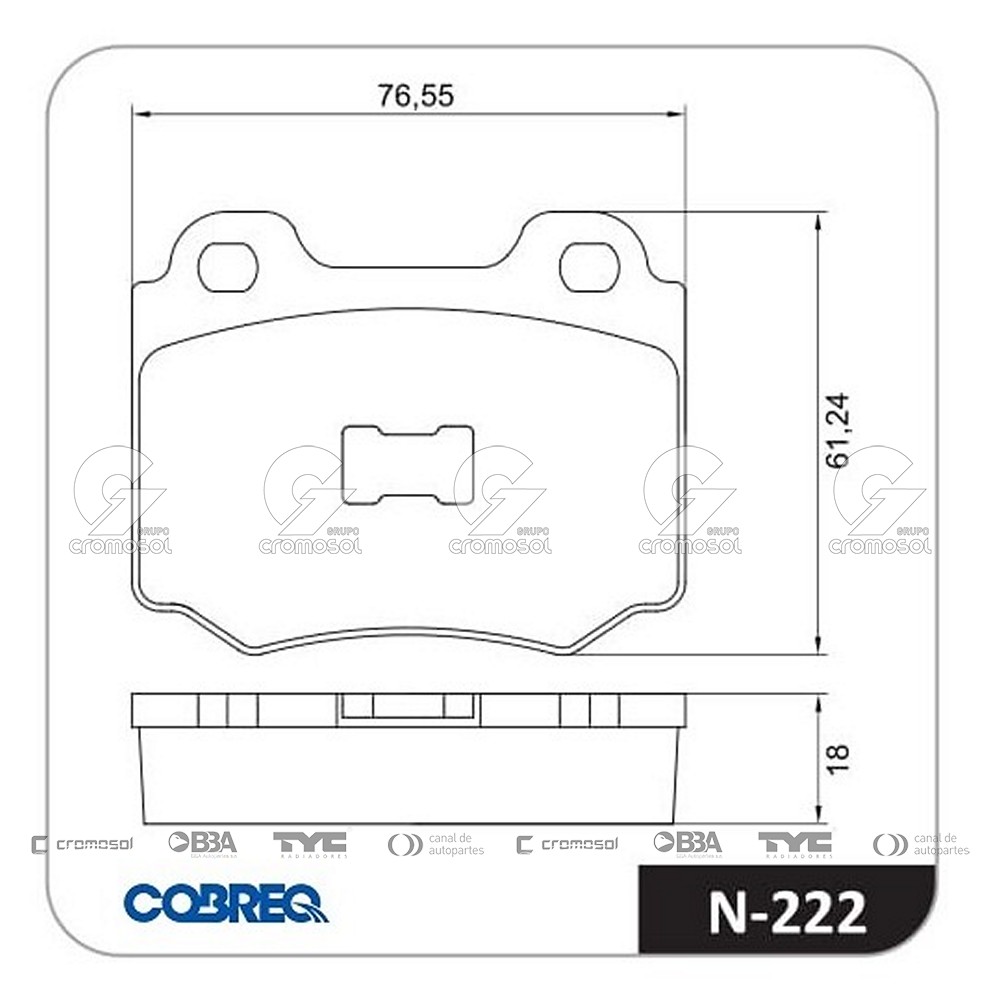 Pastilla de freno para Volkswagen Gol G1 91-95