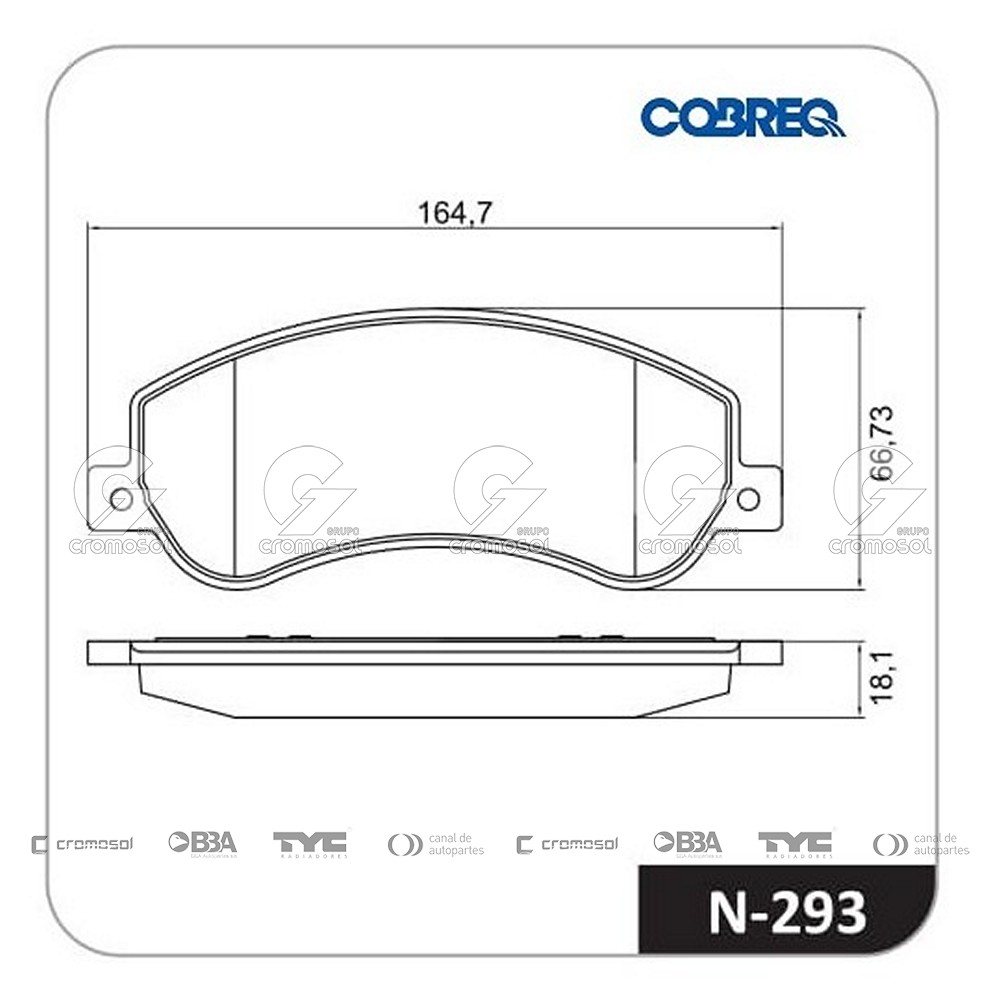 Pastilla de freno para Volkswagen Amarok F1 10-16