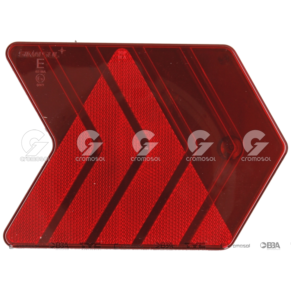 Ojo de gato trasero para Universal Universal Pesados 50/20 Triangular acrilico (Izquierdo)