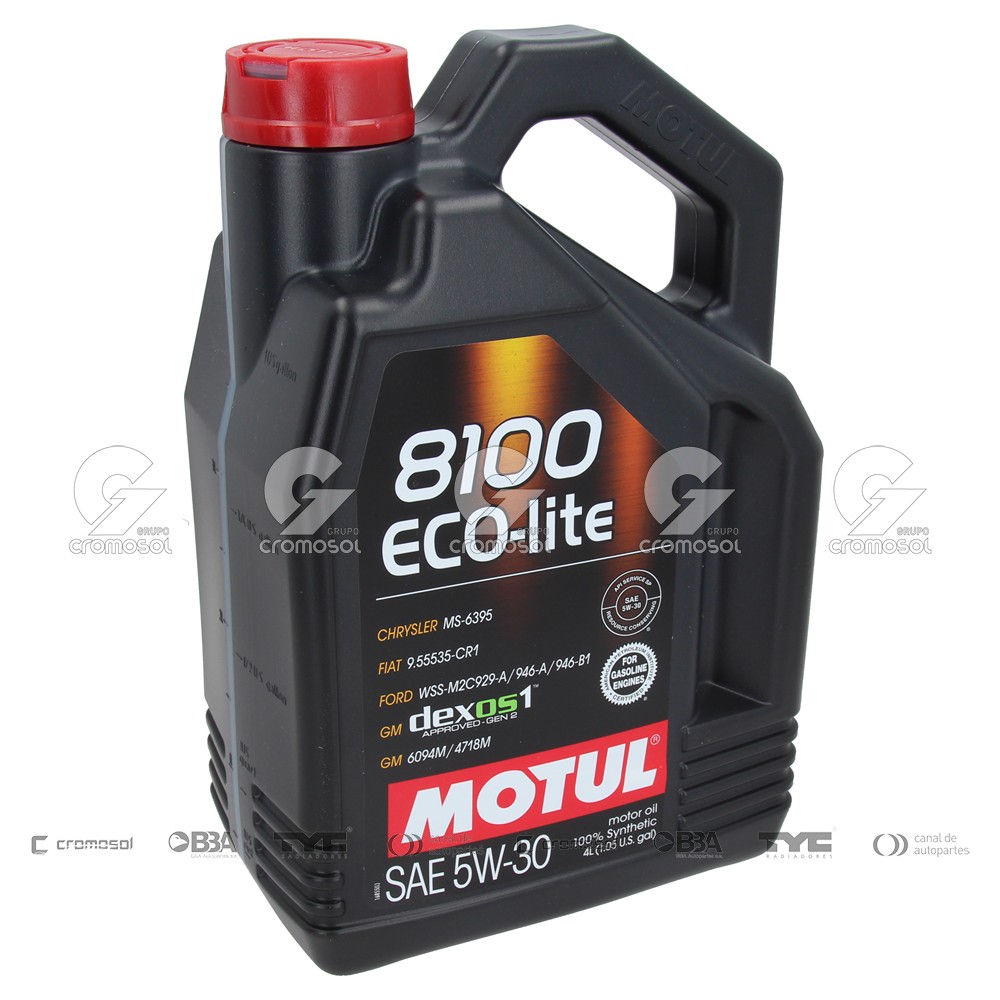 Aceite para Universal Universal Livianos 50/20 Aceite sintetico motul 8100 eco-lite 5w30 (4 x 5 litros)