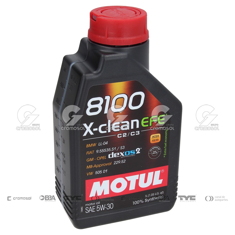 Aceite para Universal Universal Livianos 50/20 Aceite sintetico motul 8100 5w30 x-clean (12 x 1 litros)