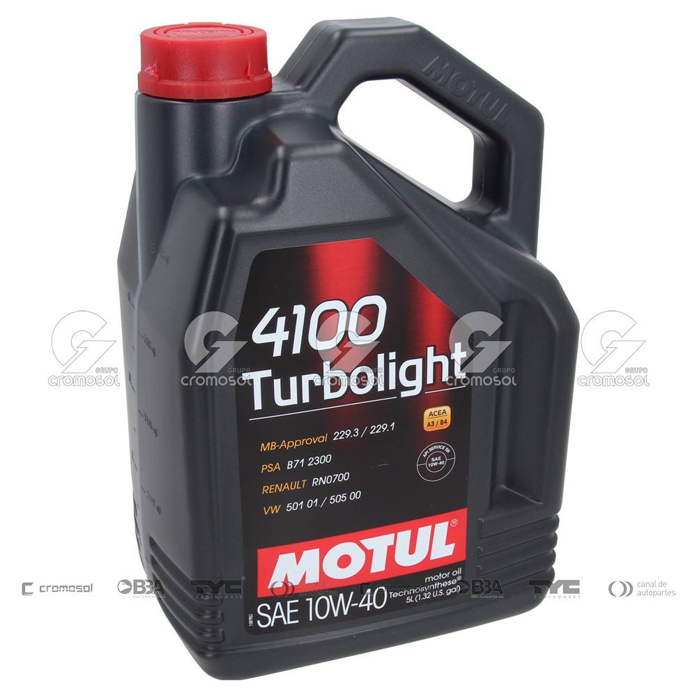 Aceite para Universal Universal Livianos 50/20 Aceite semi sintetico motul 4100 turbolight 10w40 (4 x 5 litros)