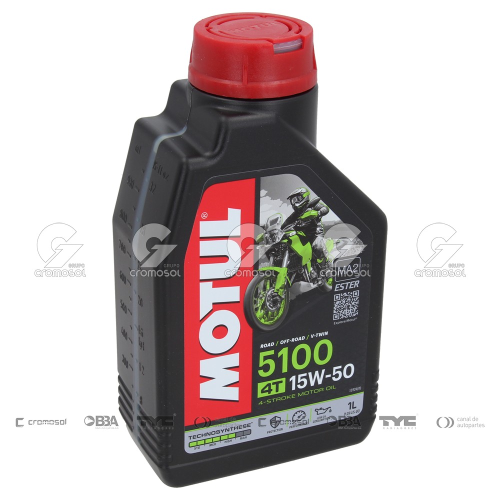 Aceite para Universal Universal Motos 50/22 Aceite semi sintetico motul moto 5100 technosynthese 4t 15w50 (12 x 1 litros)