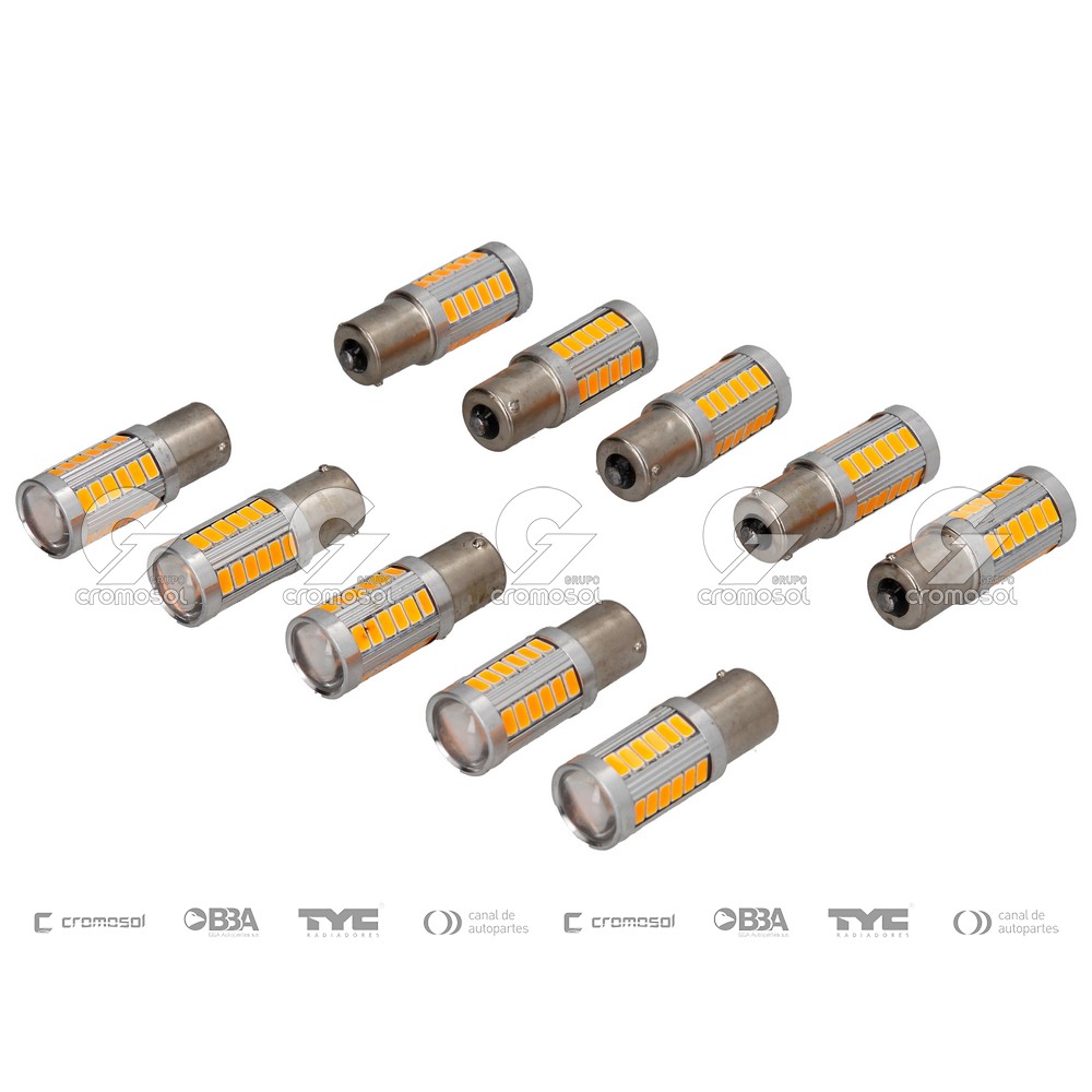 Lampara led para Universal Universal Livianos 50/20 Canbus (1141) 12/24v (1 polo)  pata desfasada ambar x10
