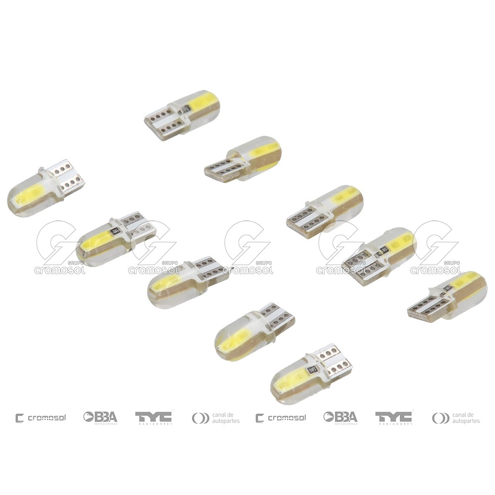 Lampara led para Universal Universal Livianos 50/20 Led t10 silicona 12v (corta) blanco (x10)