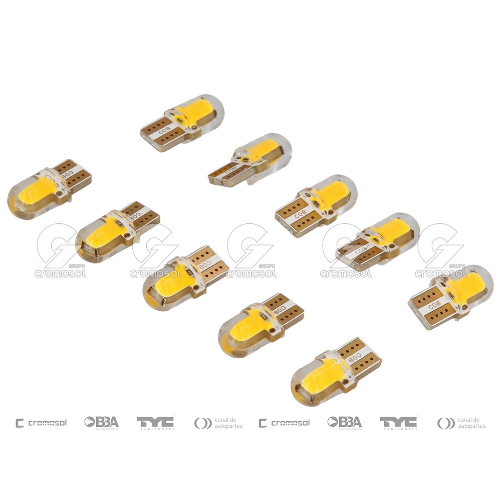 Lampara led para Universal Universal Pesados 50/20 Led t10 silicona 24v (corta) ambar (x10)