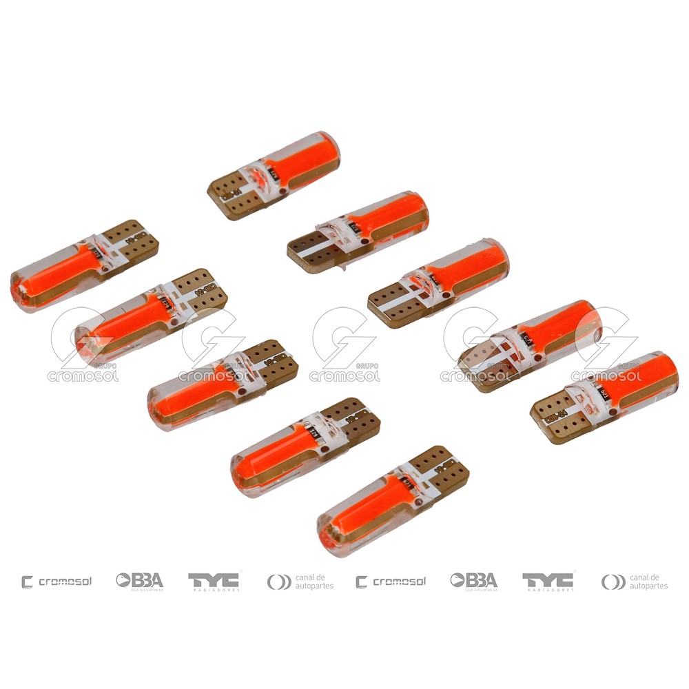 Lampara led para Universal Universal Pesados 50/20 Led t10 silicona 24v (largo) rojo (x10)