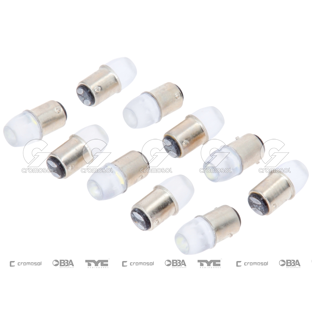 Lampara led para Universal Universal Livianos 50/20 Led ceramica 1034 12v 2 polos pata pareja (x10)
