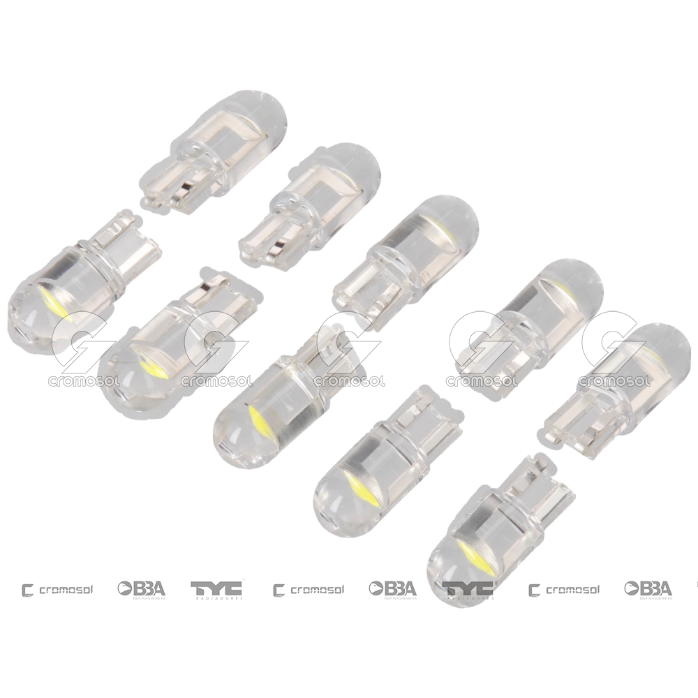 Lampara led para Universal Universal Livianos 50/20 Led t10 vidrio 2281 12v blanco (x10)