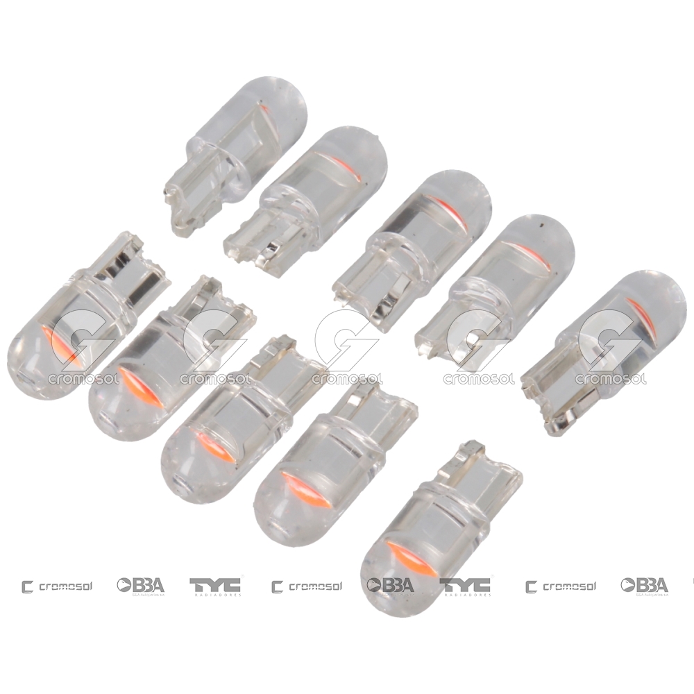Lampara led para Universal Universal Pesados 50/20 Led t10 vidrio 2281 24v ambar (x10)