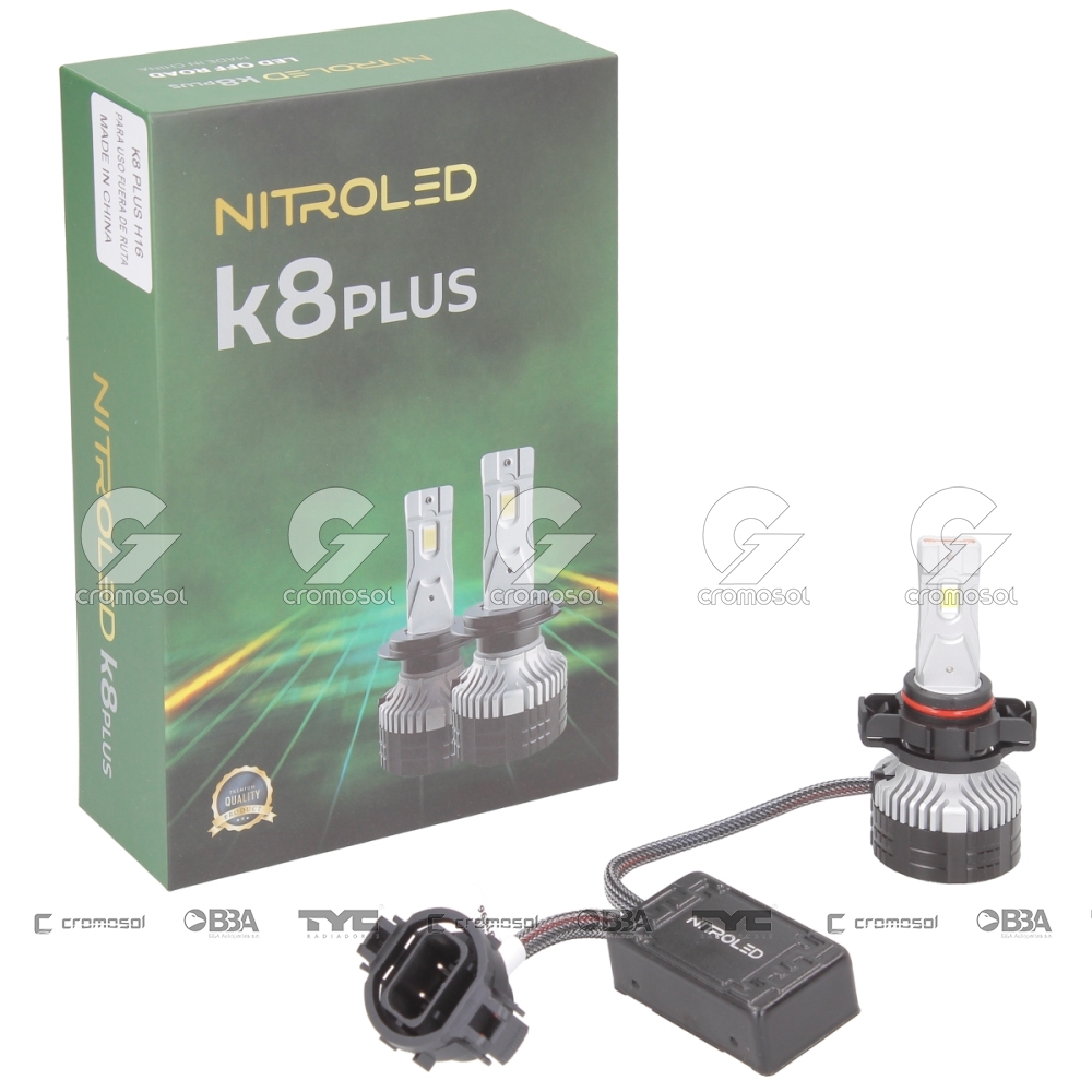 Lampara led para Universal Universal Livianos 50/20 Lampara led k8 h16 70w 12v c/cooler c/cambus off r