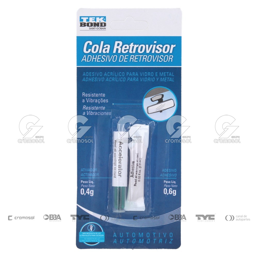 Adhesivo para Universal Universal Livianos 50/20 Adhesivo para retrovisor 0,4 + 0,6 gramos (kit)