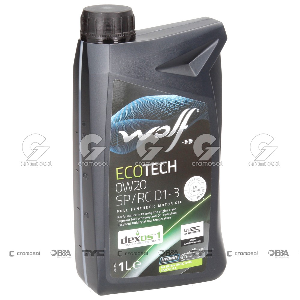 Aceite para Universal Universal Livianos 50/20 Sintetico wolf ecotech 0w20 sp/rc d1-3 1l