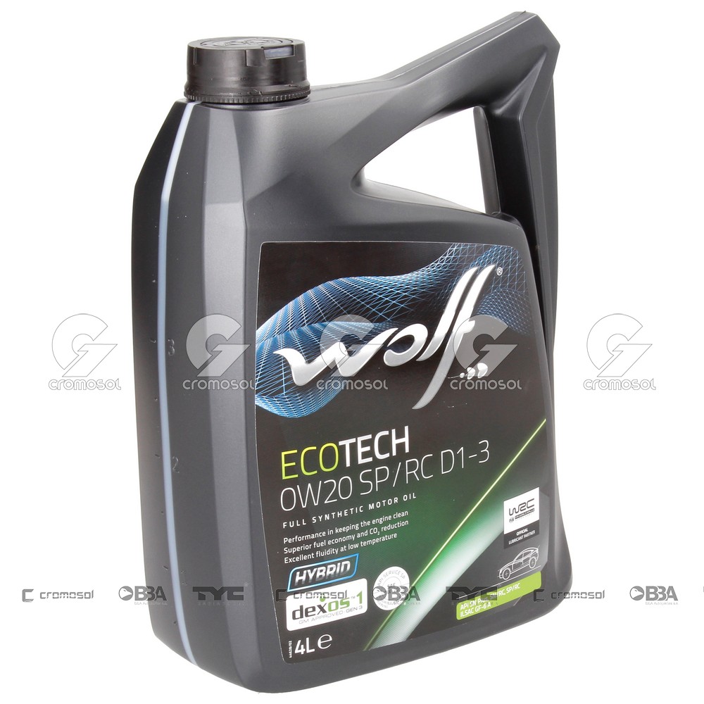 Aceite para Universal Universal Livianos 50/20 Sintetico wolf ecotech 0w20 sp/rc d1-3 4l