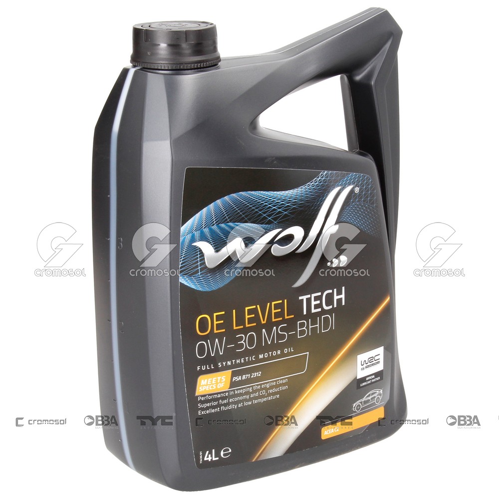 Aceite para Universal Universal Livianos 50/20 Sintetico wolf oe level tech 0w-30 ms-bhdi 4l