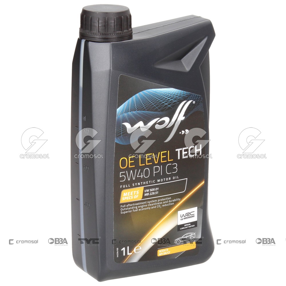 Aceite para Universal Universal Livianos 50/20 Sintetico wolf oe level tech 5w40 pi c3 1l