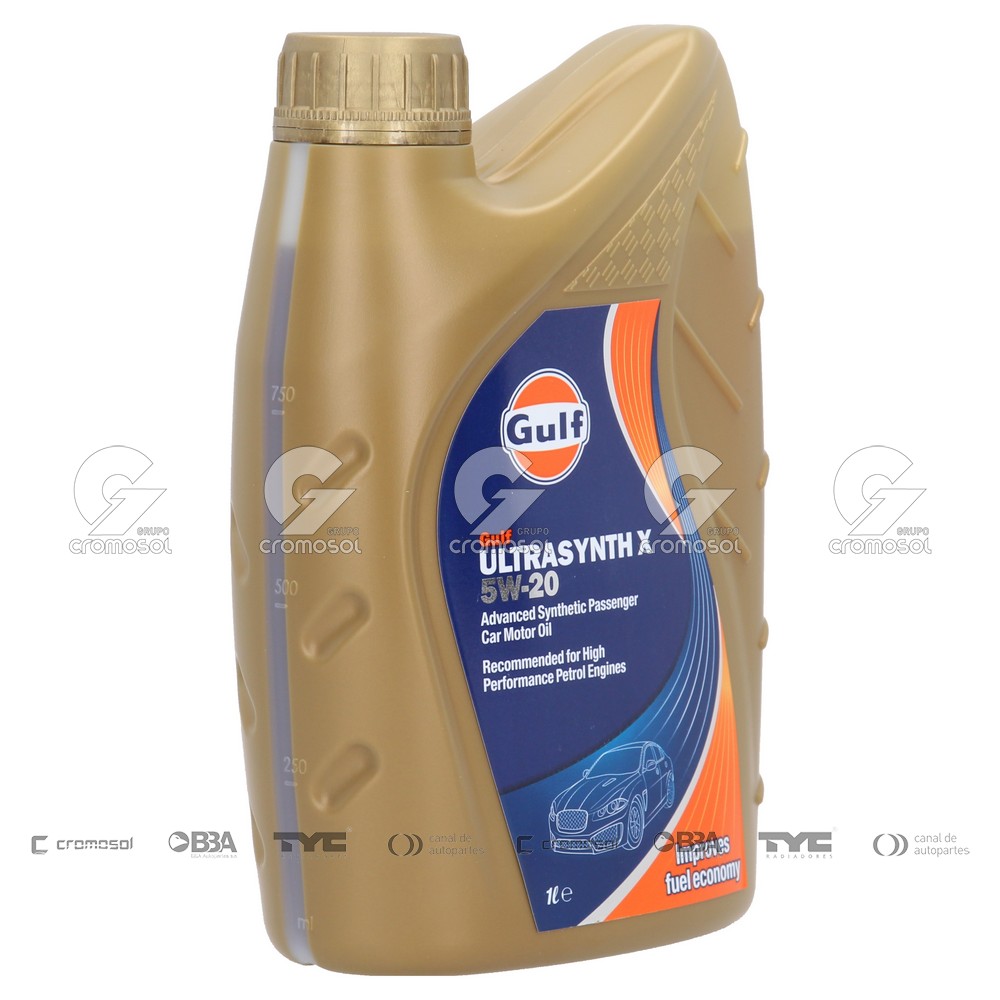 Aceite para Universal Universal Livianos 50/20 Sintetico gulf ultrasynth x 5w-20 (caja 12x1l)