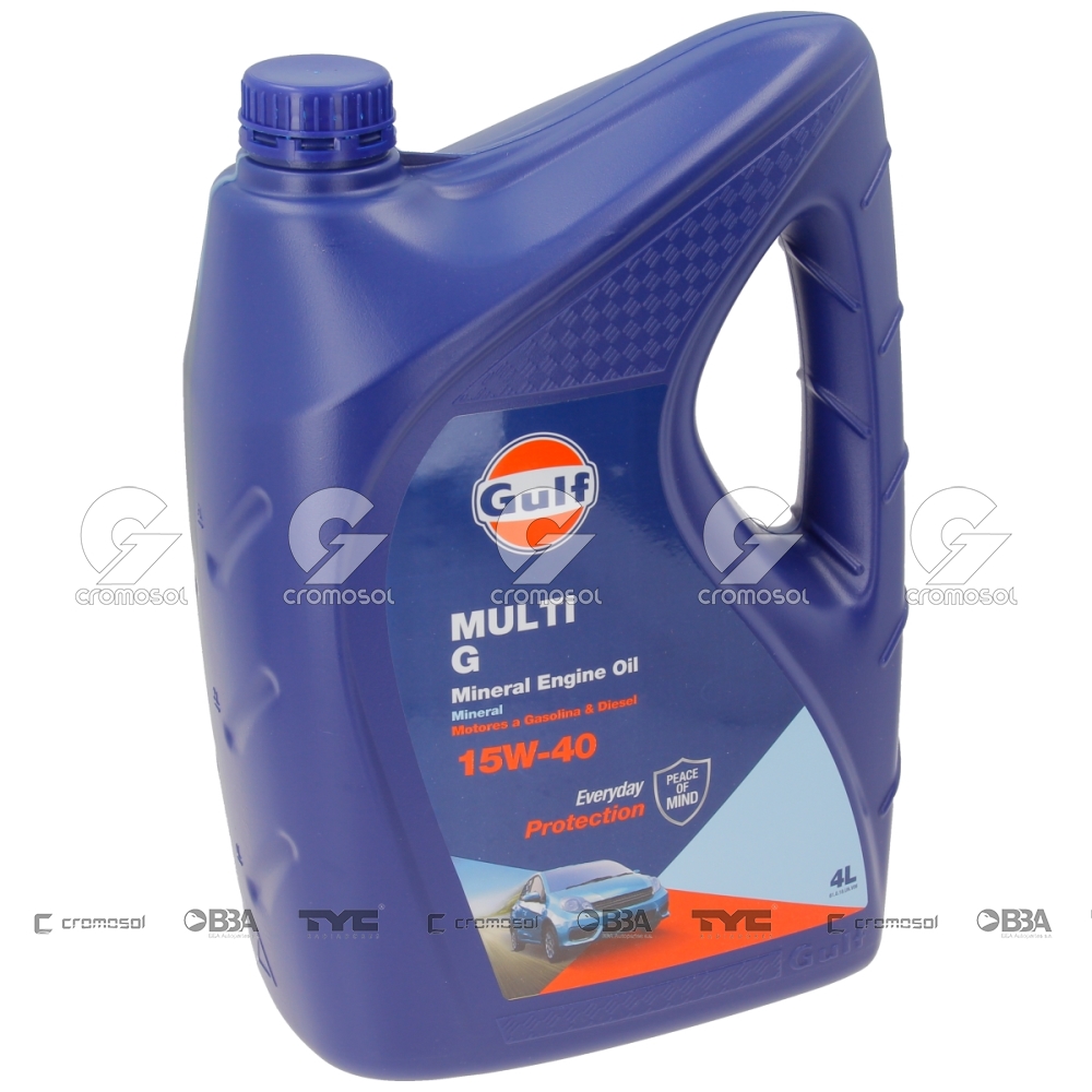 Aceite para Universal Universal Livianos 50/20 Mineral gulf multi g 15w-40 (4x4l)