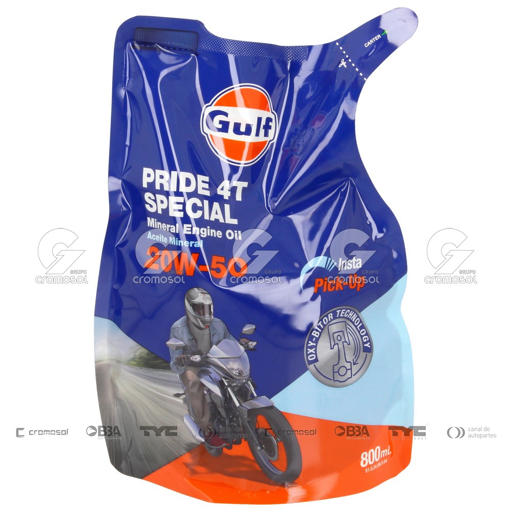 Aceite para Universal Universal Livianos 50/20 Mineral gulf pride 4t special 20w50 (16x0.8l)