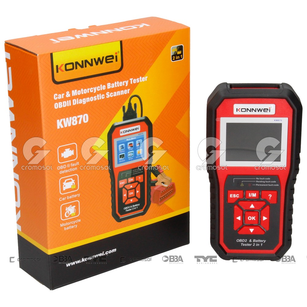 Scanner obd2 para Universal Universal Livianos 50/20 Scanner obd2 y probador bateria (borra codigo error)